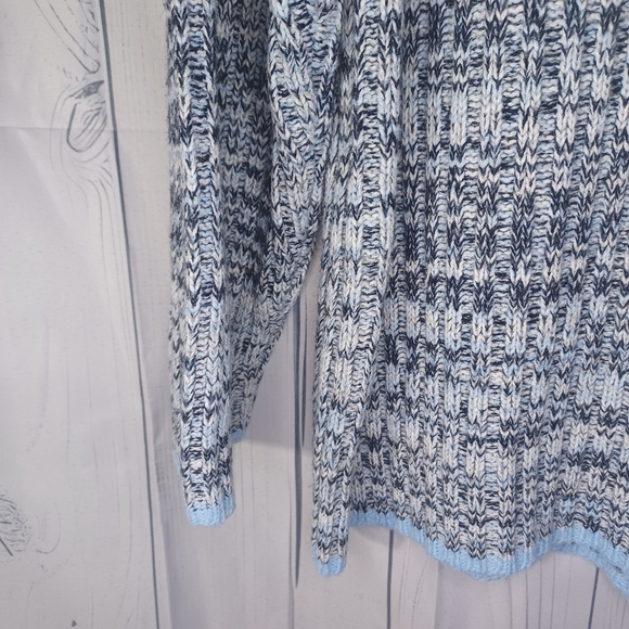 Vintage Y2K Southpole Knit Sweater Mens Size Medium Blue Big Front Logo Casual - Picture 13 of 13